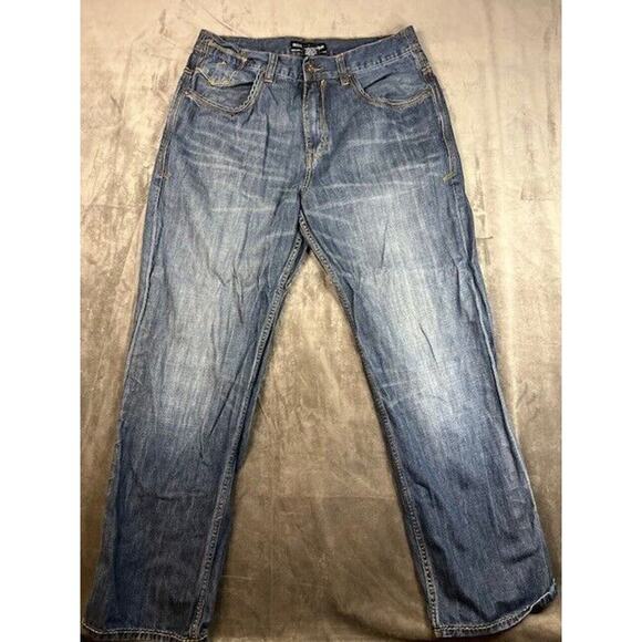 Rocawear logo Jeans Pants Denim medium Blue Mens 38 Hip Hop Skater - Picture 1 of 9